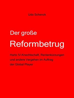 cover image of Der große Reformbetrug